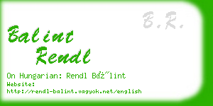 balint rendl business card